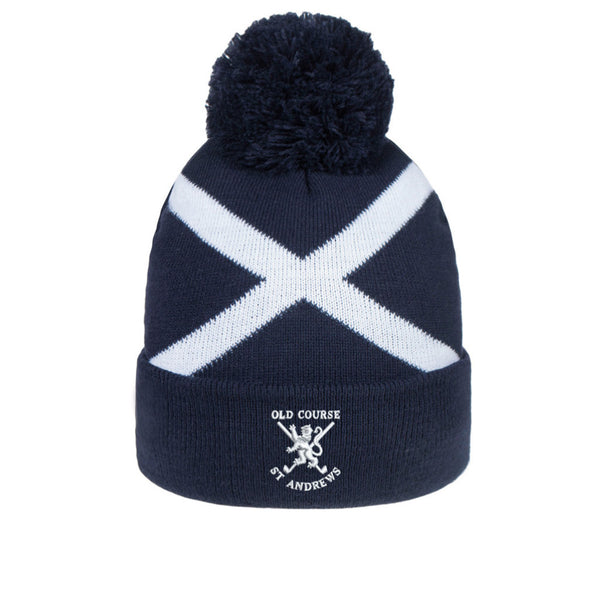 NWOT St. Andrews Old Course navy and pink pom beanie St. Andrews Links | Accessories | St Andrews Old Course  main image 2