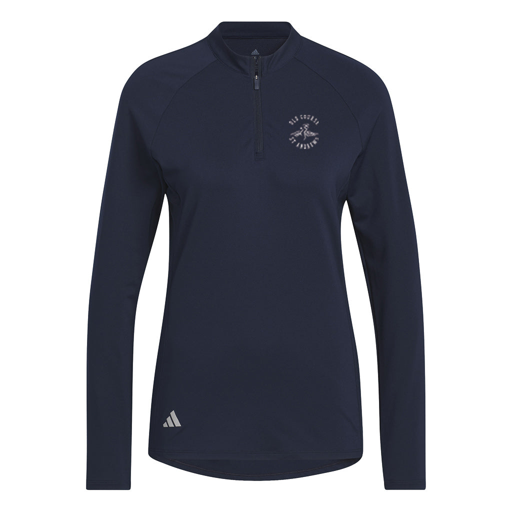 adidas Womens Solid Long Sleeve 1/4 Zip Polo 2023 Old Course St Andrews